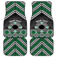 Personalised Aotearoa Niho Taniwha Motif Car Mats Green Style