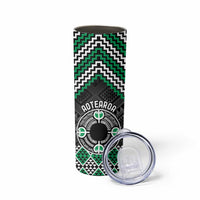 Personalised Aotearoa Niho Taniwha Motif Skinny Tumbler Green Style
