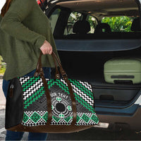 Personalised Aotearoa Niho Taniwha Motif Travel Bag Green Style - Polynesian Pride