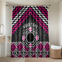 Personalised Aotearoa Niho Taniwha Motif Bathroom Set Pink Style LT9 Shower Curtain Only Pink - Polynesian Pride