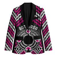 Personalised Aotearoa Niho Taniwha Motif Blazer Pink Style - Polynesian Pride