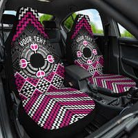Personalised Aotearoa Niho Taniwha Motif Car Seat Cover Pink Style
