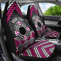 Personalised Aotearoa Niho Taniwha Motif Car Seat Cover Pink Style