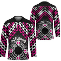 Personalised Aotearoa Niho Taniwha Motif Hockey Jersey Pink Style LT9 - Polynesian Pride