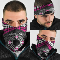 Personalised Aotearoa Niho Taniwha Motif Neck Gaiter Pink Style - Polynesian Pride