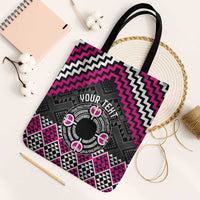 Personalised Aotearoa Niho Taniwha Motif Tote Bag Pink Style - Polynesian Pride