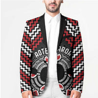 Personalised Aotearoa Niho Taniwha Motif Blazer Red Style - Polynesian Pride