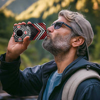 Personalised Aotearoa Niho Taniwha Motif 4 in 1 Can Cooler Tumbler Red Style