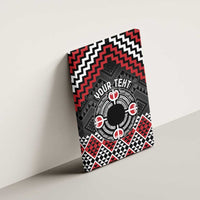 Personalised Aotearoa Niho Taniwha Motif Canvas Wall Art Red Style
