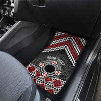 Personalised Aotearoa Niho Taniwha Motif Car Mats Red Style