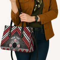 Personalised Aotearoa Niho Taniwha Motif Leather Bag Red Style LT9 - Polynesian Pride
