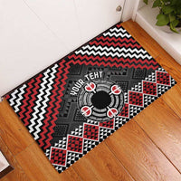 Personalised Aotearoa Niho Taniwha Motif Rubber Doormat Red Style