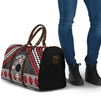 Personalised Aotearoa Niho Taniwha Motif Travel Bag Red Style - Polynesian Pride