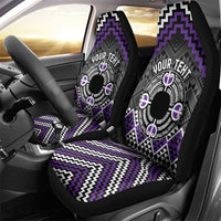 Personalised Aotearoa Niho Taniwha Motif Car Seat Cover Violet Style