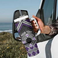 Personalised Aotearoa Niho Taniwha Motif Tumbler With Handle Violet Style