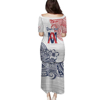 Kingdom of Uvea 1842-1860 Personalized Family Matching Puletasi and Hawaiian Shirt Wallis and Futuna Polynesian Tribal Pattern