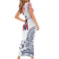 Kingdom of Uvea 1842-1860 Personalized Family Matching Short Sleeve Bodycon Dress and Hawaiian Shirt Wallis and Futuna Polynesian Tribal Pattern