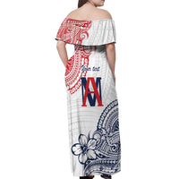 Kingdom of Uvea 1842-1860 Personalized Off Shoulder Maxi Dress Wallis and Futuna Polynesian Tribal Pattern