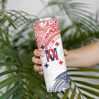 Kingdom of Uvea 1842-1860 Personalized Skinny Tumbler Wallis and Futuna Polynesian Tribal Pattern