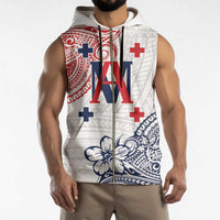Kingdom of Uvea 1842-1860 Personalized Sleeveless Zip Hoodie Wallis and Futuna Polynesian Tribal Pattern LT9 - Polynesian Pride