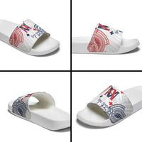 Kingdom of Uvea 1842-1860 Personalized Slide Sandals Wallis and Futuna Polynesian Tribal Pattern - Polynesian Pride