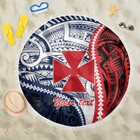 Kingdom of Uvea 1860-1886 Personalized Beach Blanket Wallis and Futuna Polynesian Tribal Pattern