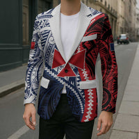 Kingdom of Uvea 1860-1886 Personalized Blazer Wallis and Futuna Polynesian Tribal Pattern - Polynesian Pride