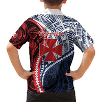 Kingdom of Uvea 1860-1886 Personalized Family Matching Short Sleeve Bodycon Dress and Hawaiian Shirt Wallis and Futuna Polynesian Tribal Pattern