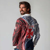 Kingdom of Uvea 1860-1886 Personalized Long Sleeve Polo Shirt Wallis and Futuna Polynesian Tribal Pattern