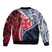 Kingdom of Uvea 1860-1886 Personalized Sleeve Zip Bomber Jacket Wallis and Futuna Polynesian Tribal Pattern
