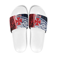 Kingdom of Uvea 1860-1886 Personalized Slide Sandals Wallis and Futuna Polynesian Tribal Pattern - Polynesian Pride