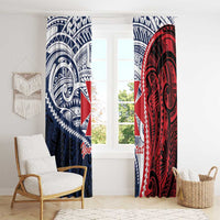 Kingdom of Uvea 1860-1886 Personalized Window Curtain Wallis and Futuna Polynesian Tribal Pattern