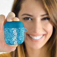 Hawaiian Lei Day AirPods Case Blue Hibiscus Flowers Lei Art LT9 Blue - Polynesian Pride