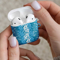 Hawaiian Lei Day AirPods Case Blue Hibiscus Flowers Lei Art LT9 - Polynesian Pride