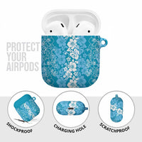 Hawaiian Lei Day AirPods Case Blue Hibiscus Flowers Lei Art LT9 - Polynesian Pride