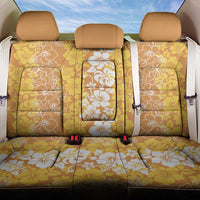 Hawaiian Lei Day Back Car Seat Cover Gold Hibiscus Flowers Lei Art
