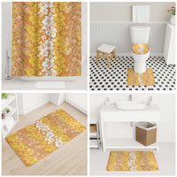 Hawaiian Lei Day Bathroom Set Gold Hibiscus Flowers Lei Art LT9 - Polynesian Pride