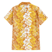 Hawaiian Lei Day Hawaiian Shirt Gold Hibiscus Flowers Lei Art