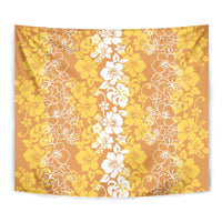 Hawaiian Lei Day Tapestry Gold Hibiscus Flowers Lei Art