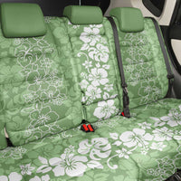 Hawaiian Lei Day Back Car Seat Cover Green Hibiscus Flowers Lei Art