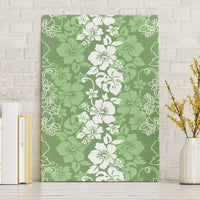 Hawaiian Lei Day Canvas Wall Art Green Hibiscus Flowers Lei Art