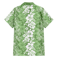 Hawaiian Lei Day Hawaiian Shirt Green Hibiscus Flowers Lei Art