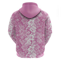 Hawaiian Lei Day Hoodie Pink Hibiscus Flowers Lei Art