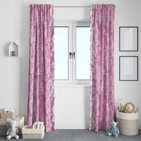 Hawaiian Lei Day Window Curtain Pink Hibiscus Flowers Lei Art