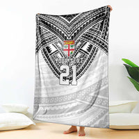 Flying Fijians Pacific Fiji Rugby Custom Blanket Polynesian Pattern