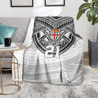 Flying Fijians Pacific Fiji Rugby Custom Blanket Polynesian Pattern