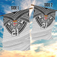 Flying Fijians Pacific Fiji Rugby Custom Garden Flag Polynesian Pattern