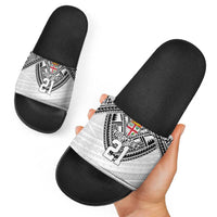 Flying Fijians Pacific Fiji Rugby Custom Slide Sandals Polynesian Pattern - Polynesian Pride