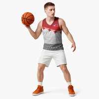 Ikale Tahi Pacific Tonga Rugby Custom Basketball Jersey Tongan Ngatu with Flag Pattern - Polynesian Pride