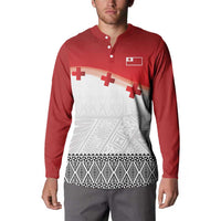 Ikale Tahi Pacific Tonga Rugby Custom Button Sweatshirt Tongan Ngatu with Flag Pattern
